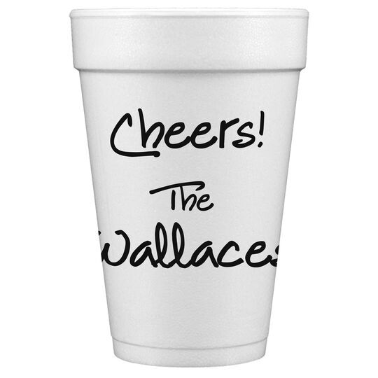 Studio Text Styrofoam Cups