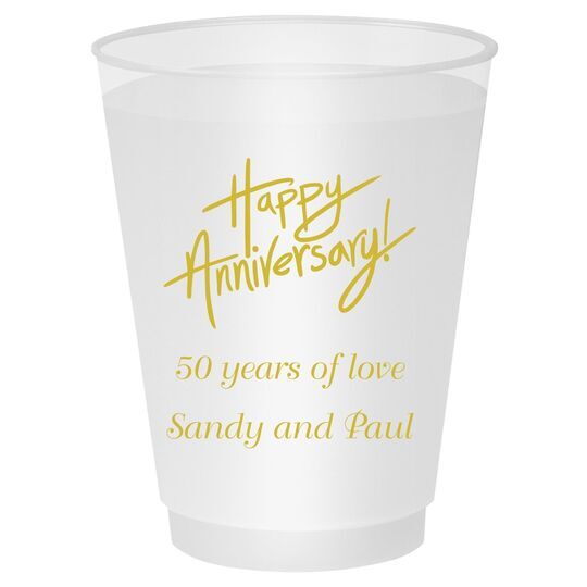 Fun Happy Anniversary Shatterproof Cups