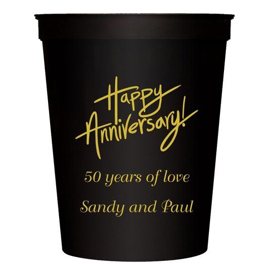 Fun Happy Anniversary Stadium Cups