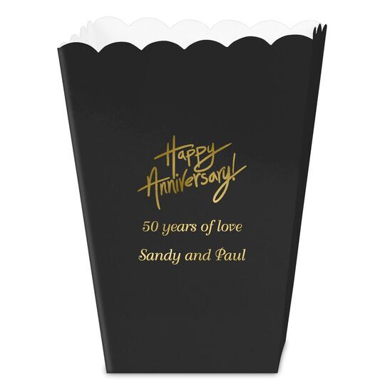 Fun Happy Anniversary Mini Popcorn Boxes