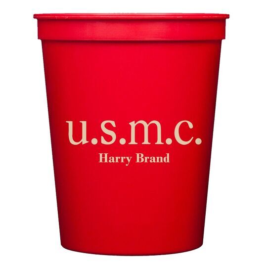 Big Word U.S.M.C. Stadium Cups
