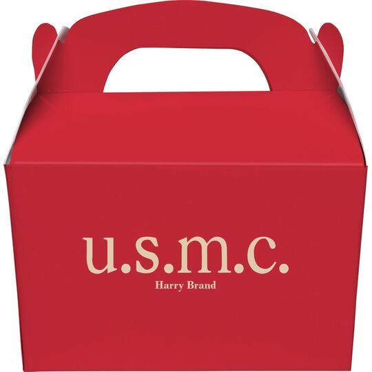 Big Word U.S.M.C. Gable Favor Boxes