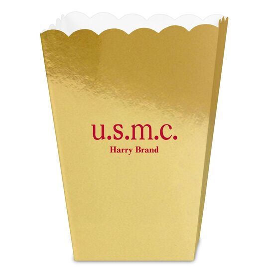 Big Word U.S.M.C. Mini Popcorn Boxes