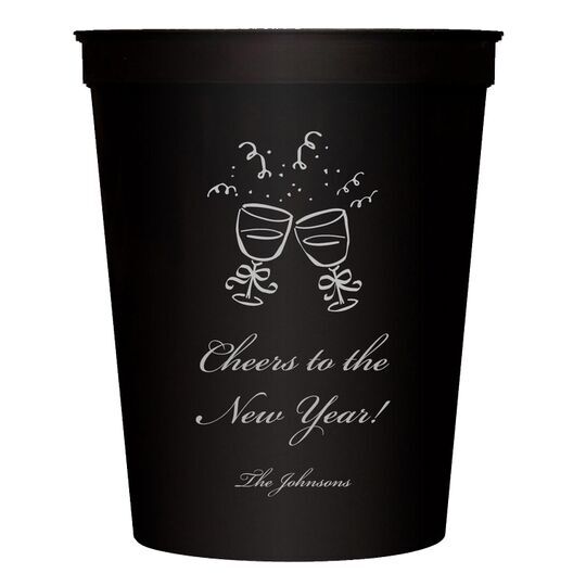 Toasting Wine Glasses Stadium Cups