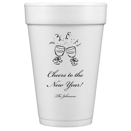 Toasting Wine Glasses Styrofoam Cups