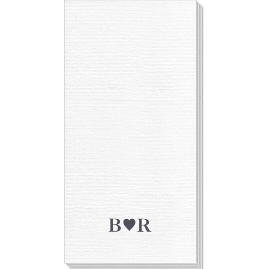 2 Initials Plus Heart Deville Guest Towels