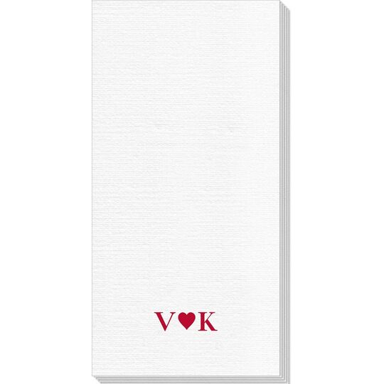 2 Initials Plus Heart Deville Guest Towels