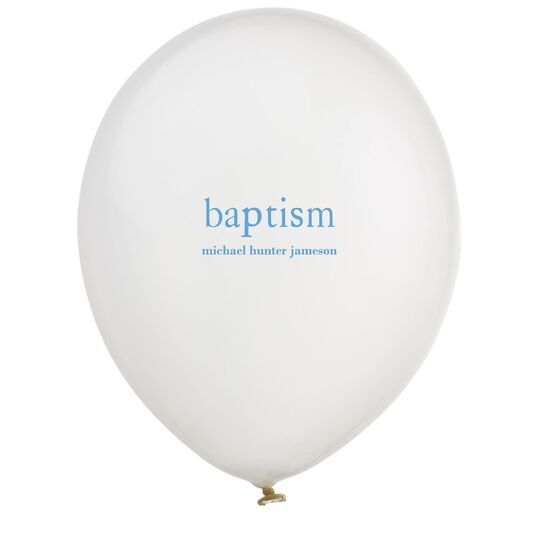 Big Word Baptism Latex Balloons