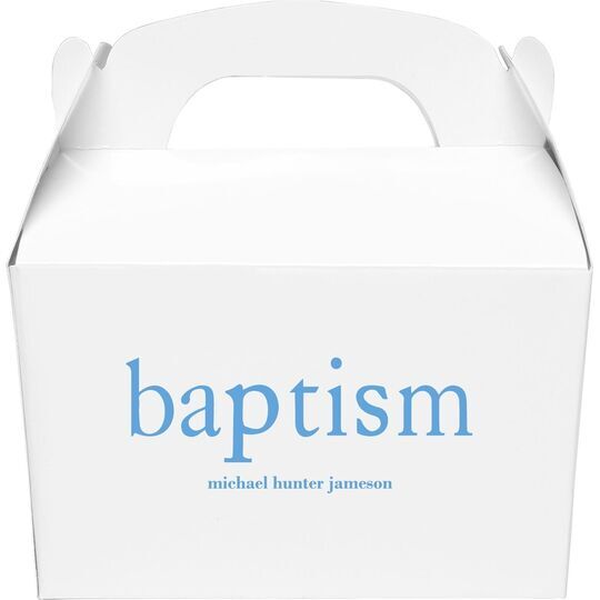 Big Word Baptism Gable Favor Boxes