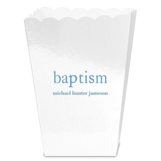 Big Word Baptism Mini Popcorn Boxes