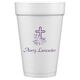 Floral Cross Styrofoam Cups Image 3 of 3