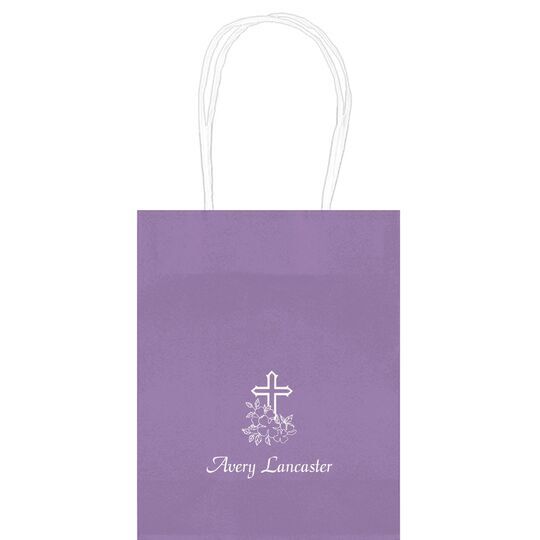 Floral Cross Mini Twisted Handled Bags