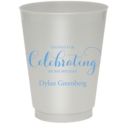 Thanks For Celebrating Any Event Colored Shatterproof Cups