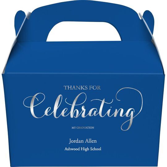 Thanks For Celebrating Any Event Gable Favor Boxes