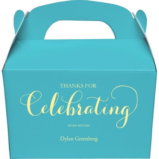 Thanks For Celebrating Any Event Gable Favor Boxes
