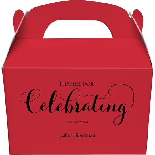 Thanks For Celebrating Any Event Gable Favor Boxes