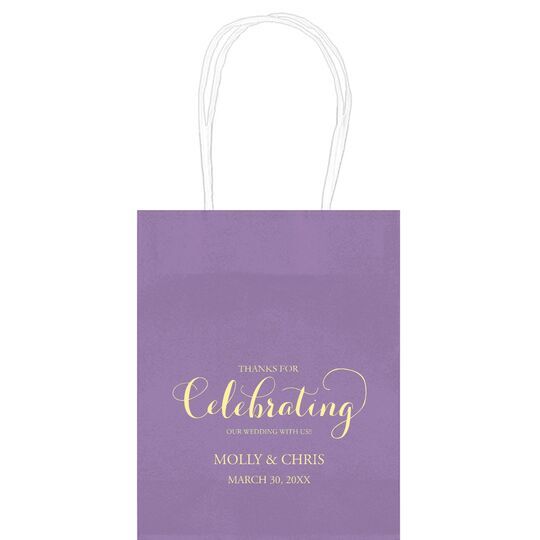 Thanks For Celebrating Any Event Mini Twisted Handled Bags