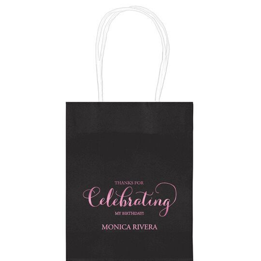 Thanks For Celebrating Any Event Mini Twisted Handled Bags