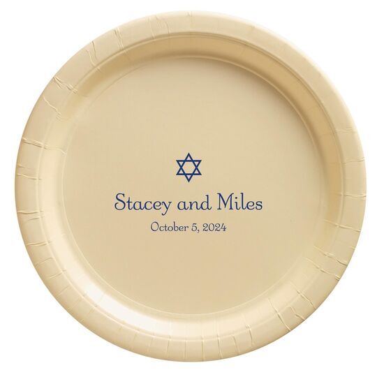 Little Star of David Paper Plates