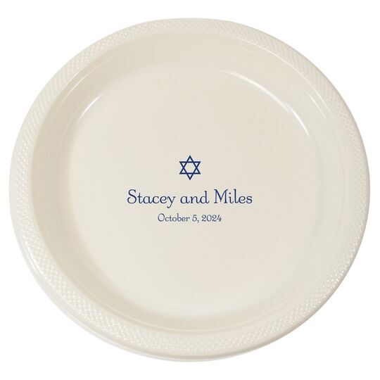 Little Star of David Plastic Plates