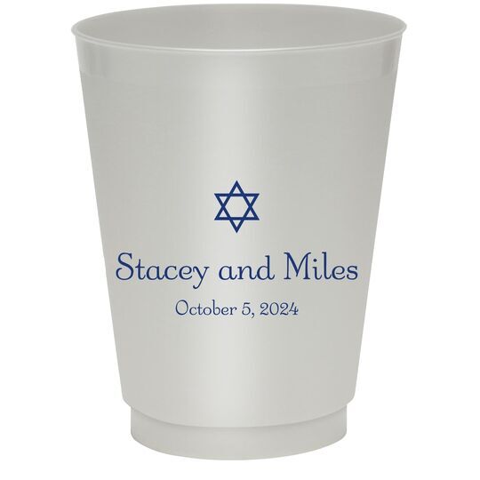 Little Star of David Colored Shatterproof Cups