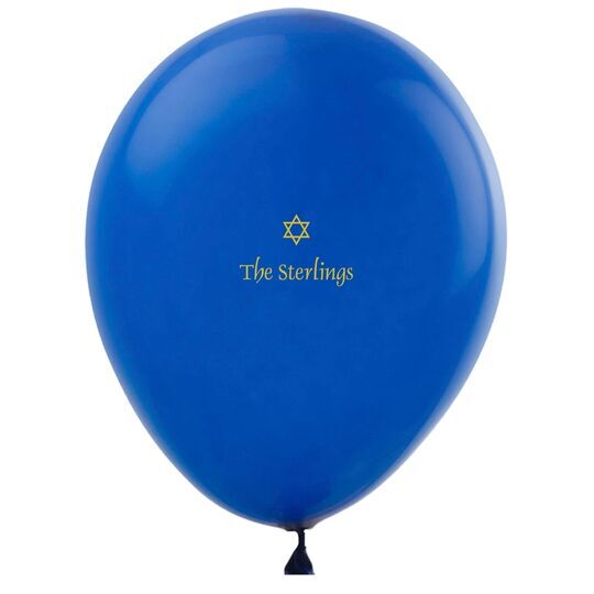 Little Star of David Latex Balloons