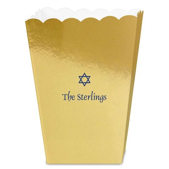 Little Star of David Mini Popcorn Boxes