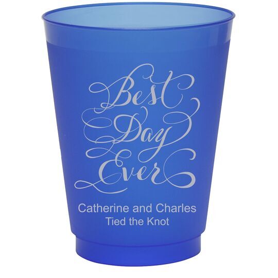 Whimsy Best Day Ever Colored Shatterproof Cups