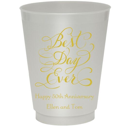Whimsy Best Day Ever Colored Shatterproof Cups