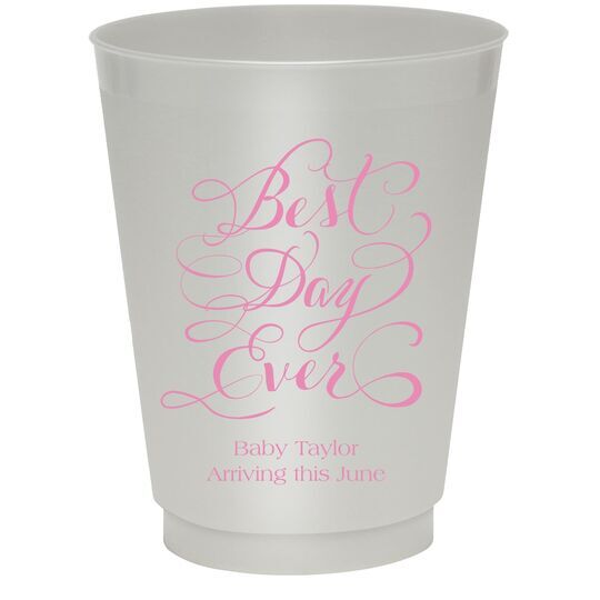 Whimsy Best Day Ever Colored Shatterproof Cups