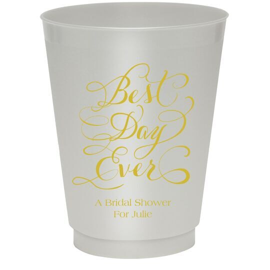Whimsy Best Day Ever Colored Shatterproof Cups