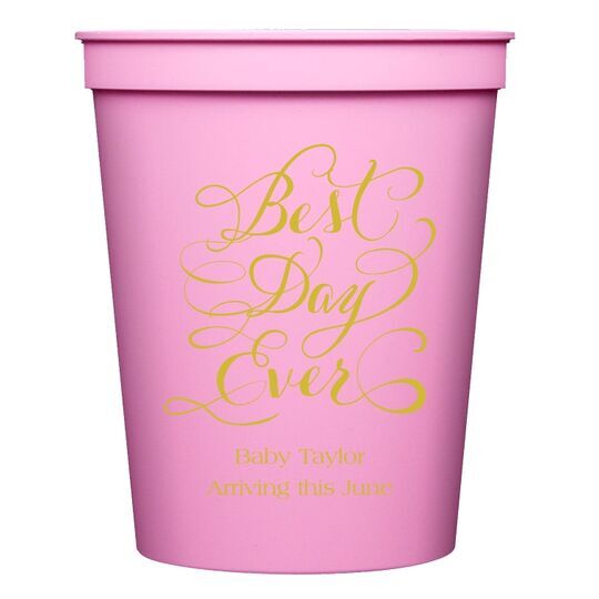 Whimsy Best Day Ever Stadium Cups