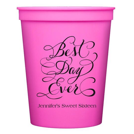 Whimsy Best Day Ever Stadium Cups
