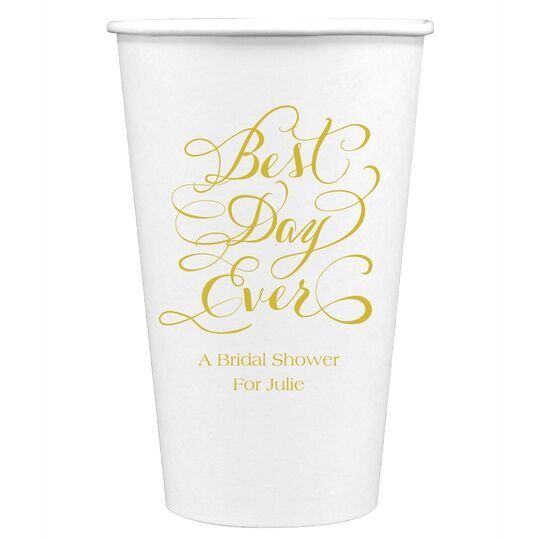 Whimsy Best Day Ever Paper Coffee Cups