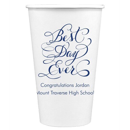 Whimsy Best Day Ever Paper Coffee Cups