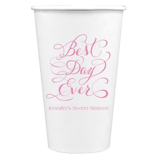 Whimsy Best Day Ever Paper Coffee Cups