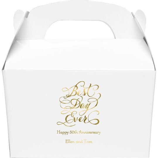 Whimsy Best Day Ever Gable Favor Boxes