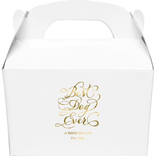 Whimsy Best Day Ever Gable Favor Boxes