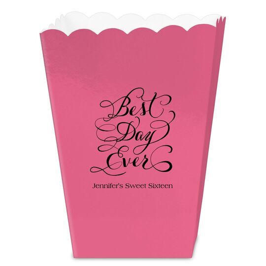 Whimsy Best Day Ever Mini Popcorn Boxes