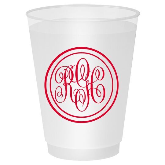 Double Circle Monogram Shatterproof Cups