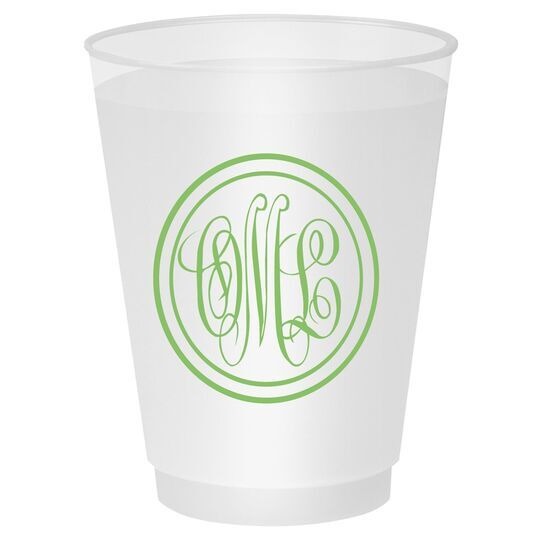 Double Circle Monogram Shatterproof Cups