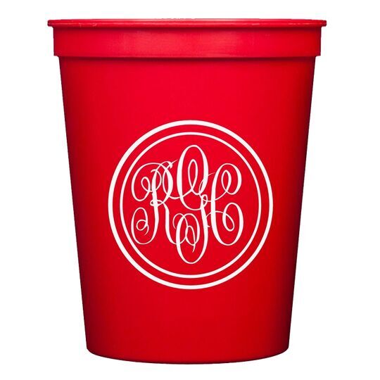 Double Circle Monogram Stadium Cups