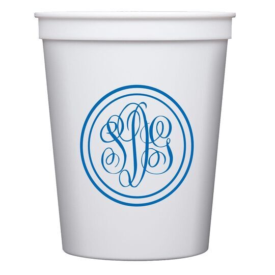 Double Circle Monogram Stadium Cups