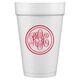 Double Circle Monogram Styrofoam Cups Image 1 of 5