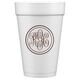 Double Circle Monogram Styrofoam Cups Image 2 of 5