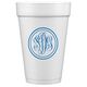 Double Circle Monogram Styrofoam Cups Image 3 of 5