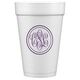 Double Circle Monogram Styrofoam Cups Image 4 of 5