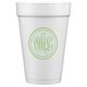 Double Circle Monogram Styrofoam Cups Image 5 of 5
