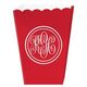 Double Circle Monogram Mini Popcorn Boxes Image 1 of 5