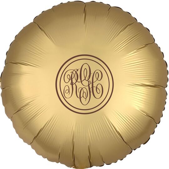 Double Circle Monogram Mylar Balloons